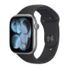 Apple Watch Series 11 42mm Aluminum Space Gray Case Black Sport Band S/M