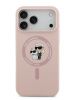 Lagerfeld для iPhone 17 Pro Max чехол Liquid Silicone NFT Karl & Choupette Hard Pink (MagSafe)
